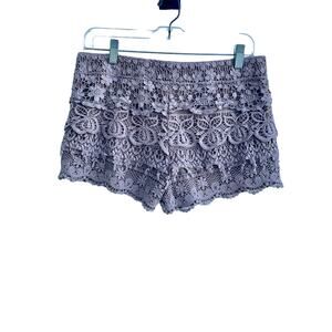 WHISPERS Lace shorts, taupe XL